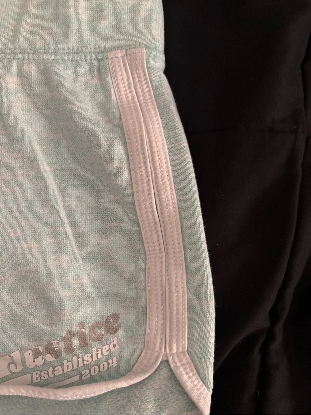 Justice Light Mint Shorts with White Trim